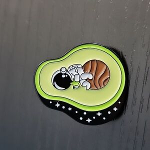 Avocado Astronaut Enamel Pin